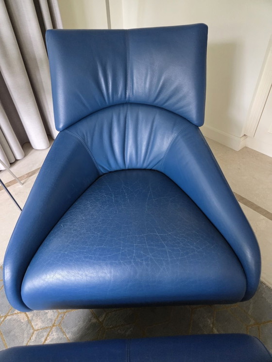 Leolux Solimy Armchairs including ottoman – Leather (photo 2 of 9)