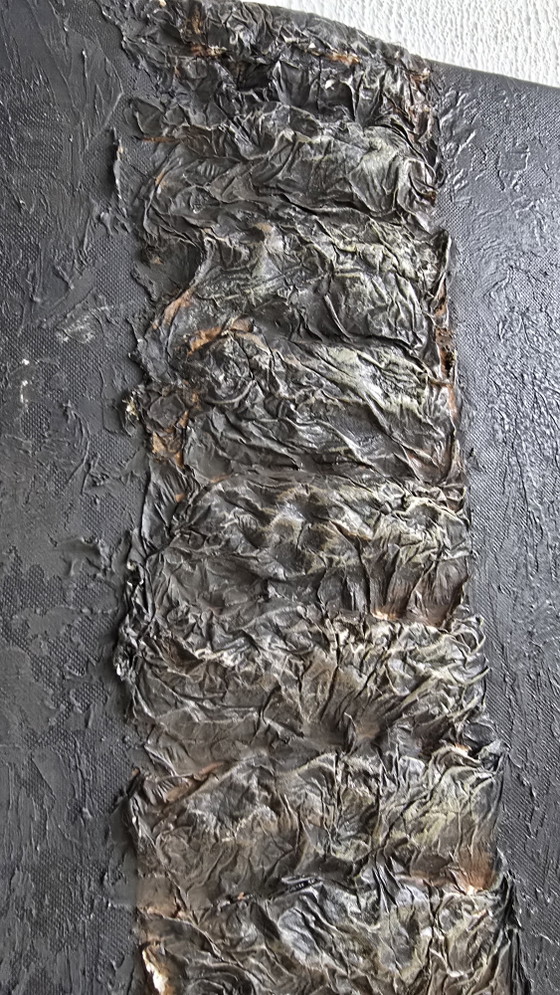 Large 3D Texture Painting Elephant L. Paramault (150x75) – Paintings & Drawings, Wood, Canvas (photo 9 of 13)