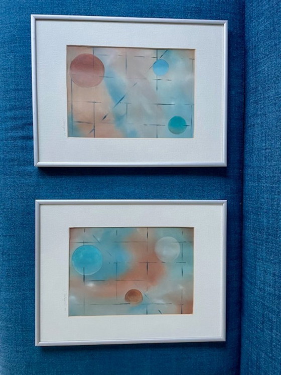 Image 1 of Duo of abstract paintings Terlingen (2000)