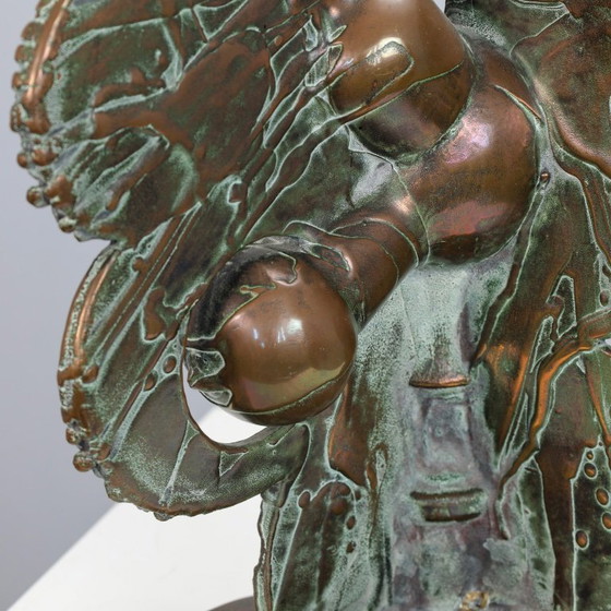 Image 1 of Abstrakte organische Bronzeskulptur von César Bailleux, Belgien, 1980er Jahre