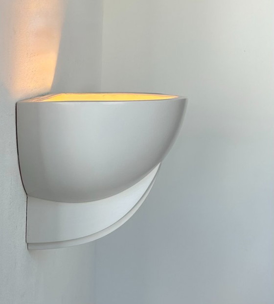 Image 1 of Paar vintage wandlampen, gips, Frankrijk 1970