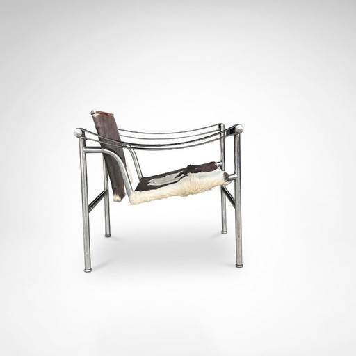 Fauteuil LC1 en peau de poney, conçu par Le Corbusier et al. pour Cassina, années 1980