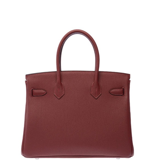 Sac HERMES Birkin 30 en Cuir Rouge - 103349