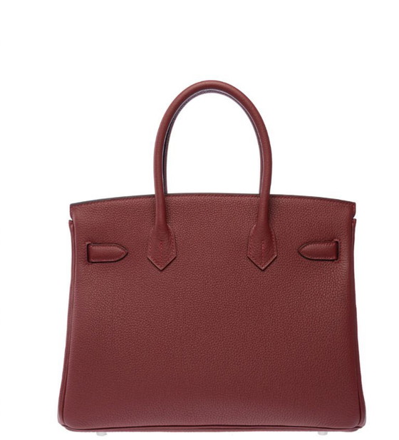 Image 1 of Borsa HERMES Birkin 30 in cuoio rosso - 103349