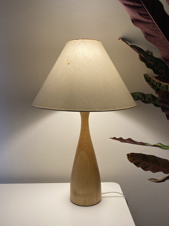 Image 1 of Lampe de table scandinave vintage en bois