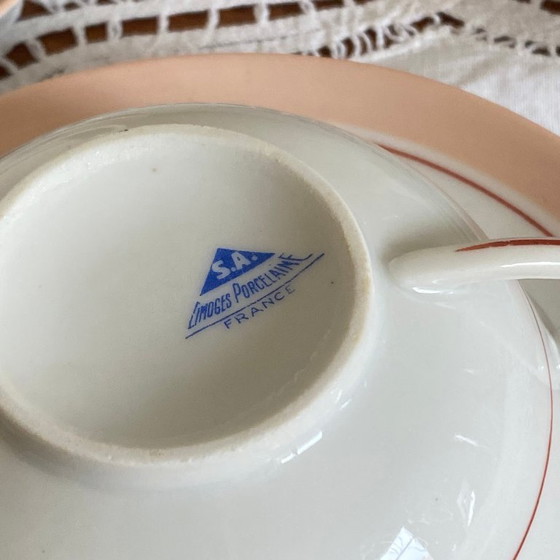 Image 1 of 6 tazze antiche in porcellana di Limoges per caffè, tè e cioccolata