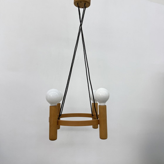 Image 1 of Vintage Domus Danish design hanging lamp chandelier , 1970s