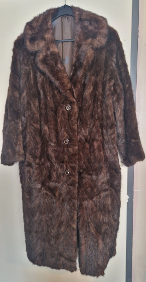 Vintage mink fur coat from the 1960s and 1970s