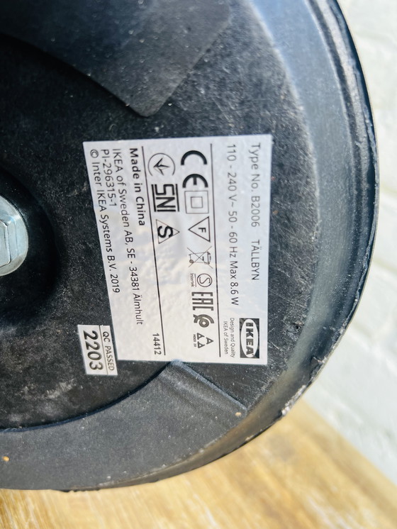 Image 1 of IKEA Tällbyn vintage tafellamp mushroomlamp lamp retro melkglas en metaal 