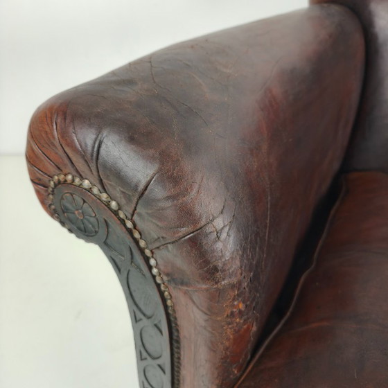 Image 1 of Panca da club Camelback in stile country dei primi del XX secolo