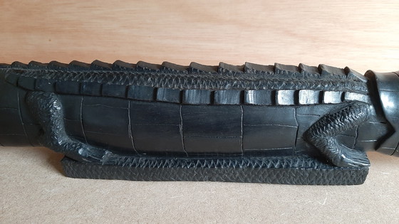 Image 1 of XL Afrikanisches Krokodil 1960 Hartholz