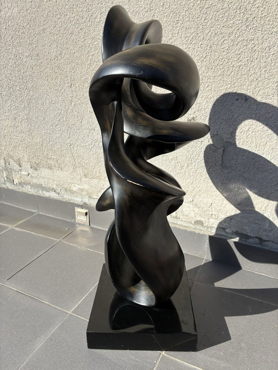 Grande sculture astratta in resina, anni '90, Plastica, Legno, Marrone, 1990 (foto 6 di 7)