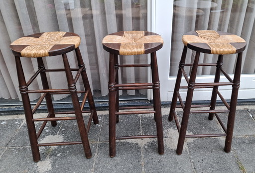 3 vintage bar stools.