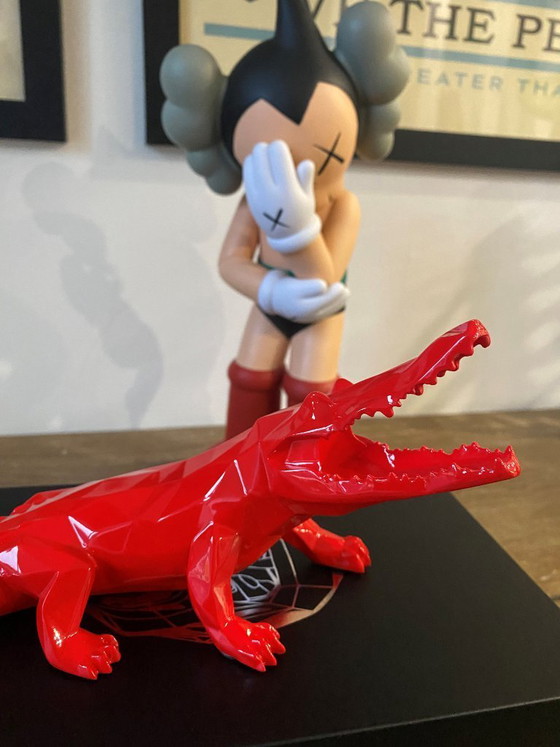 Image 1 of Crocodile CROCO Spirit Red edition by Richard Orlinski, new 2024