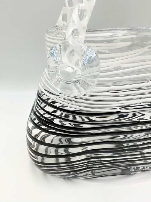 Mouth-blown glass bag / vase, Leonardo