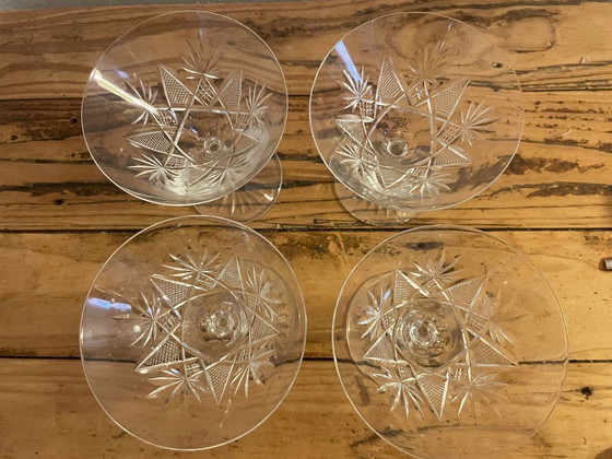 Image 1 of 4 Martini Val Saint Lambert Crystal Belgian Eurydice Art Deco