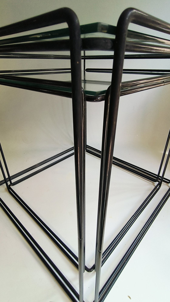 Image 1 of Set Of 2 Black Max Sauze Isocele Cube Side Table