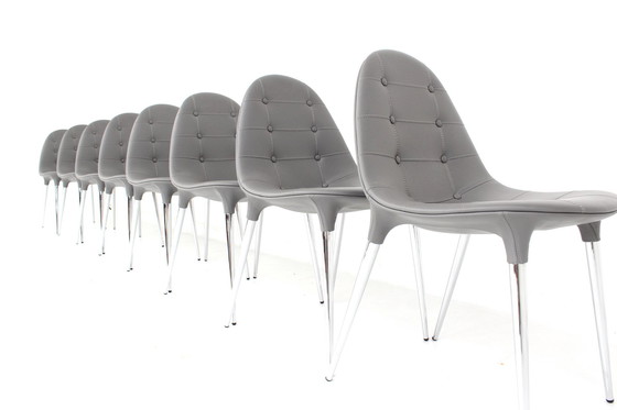 Image 1 of as new, Set of 8 exclusive Cassina Caprice 245 Chair by Philippe Starck with full Y-Leather spec, LP. ca. 12.000 Euro