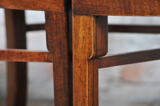 Set van vier gerestaureerde art-deco stoelen, beuken-, sparren- en walnootfineer, Tsjechisch, jaren 1920 (photo 6 of 16)