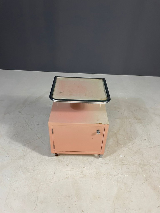 Image 1 of Kovona Bauhaus-stijl nachtkastje, 1950, Tsjecho-Slowakije