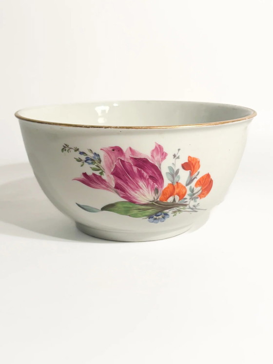 Bol en porcelaine de Meissen peint à la main, orné de fleurs, début du XXe siècle – Objets déco (photo 4 of 7)