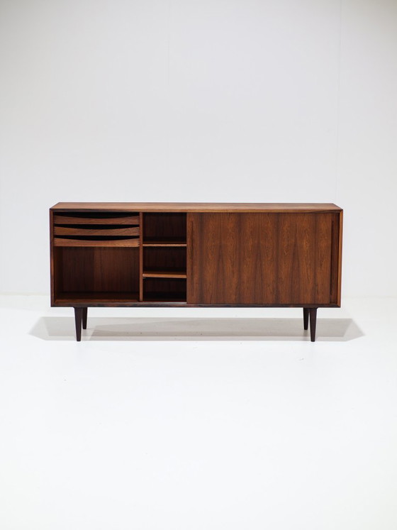 Buffet bas en palissandre vintage danois années 60, Bois, Marron, Mid Century Modern (photo 2 sur 15)