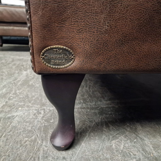 Acme Classic Chesterfield Sofa - Vintage Brown, Leather