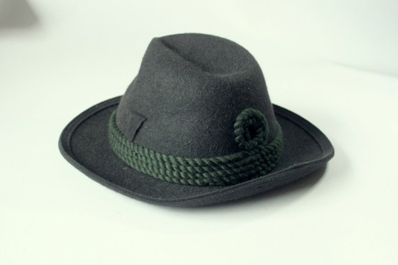 Image 1 of Cappello loden vintage per caccia e sport - cappello da uomo fatto a mano - taglia 58