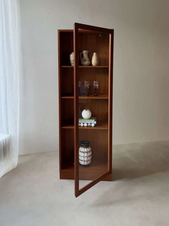 Image 1 of Omann Jun teak display cabinet 1960s Danish design