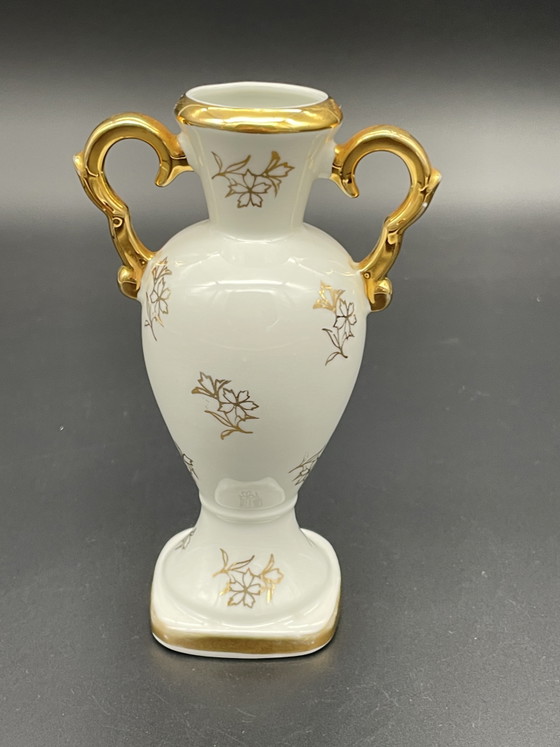 Vaso Vintage Limoges Porcelaine d’Art con Manici Dorati – Limoges-Porzellan, Vasi (photo 2 of 9)