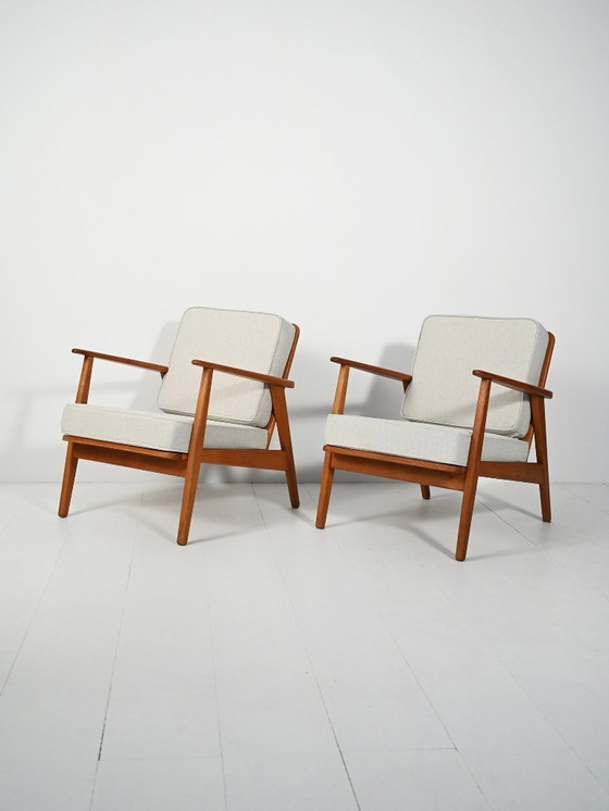 Image 1 of Een paar teakhouten fauteuils van Thomas Harlev, 1957