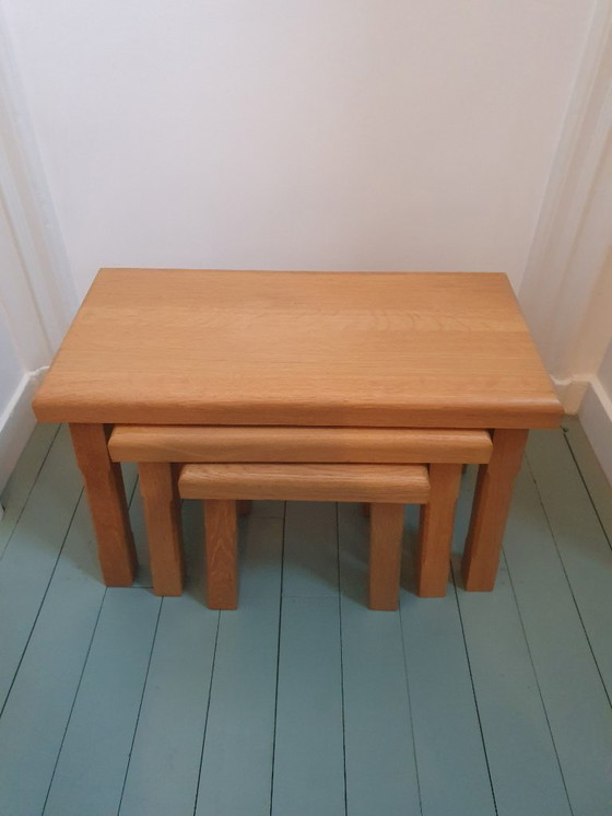 Image 1 of Mimi set di tre tavolini laterali vintage (presumibilmente danesi)