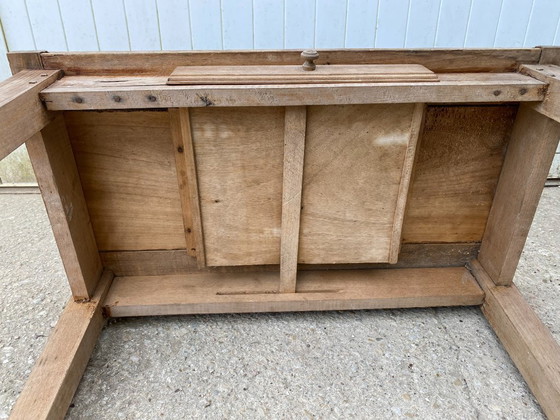 Image 1 of Bureau van massief eikenhout met 1 lade, 80x45 cm