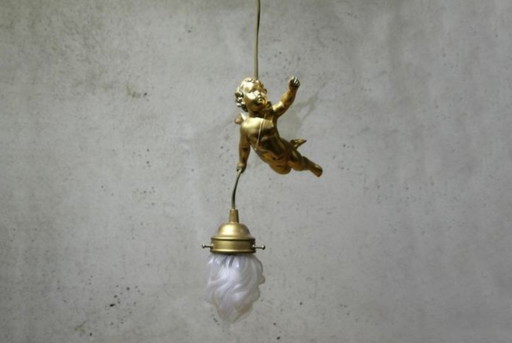 Pendant lamp – Art D France – With putti or cherub
