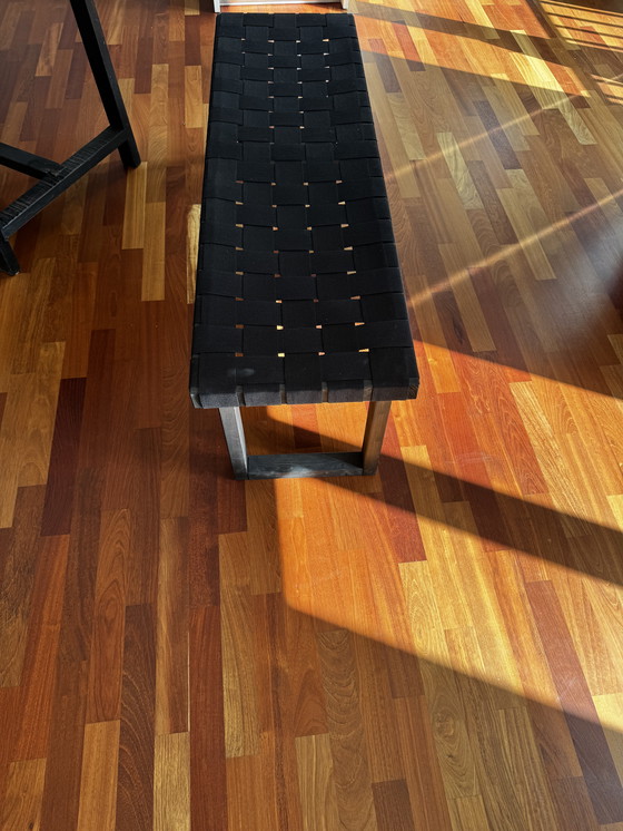 Image 1 of Magnifique table avec banque en bois de schiste ancien