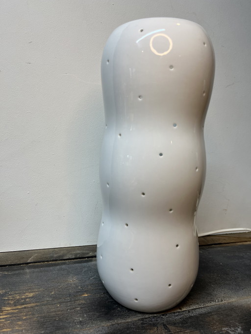 Vintage Ikea Dämsta porcelain table lamp from the 1970s