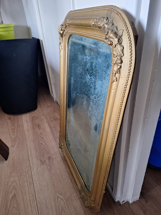 Image 1 of Vecchio specchio con vetro invecchiato/patina