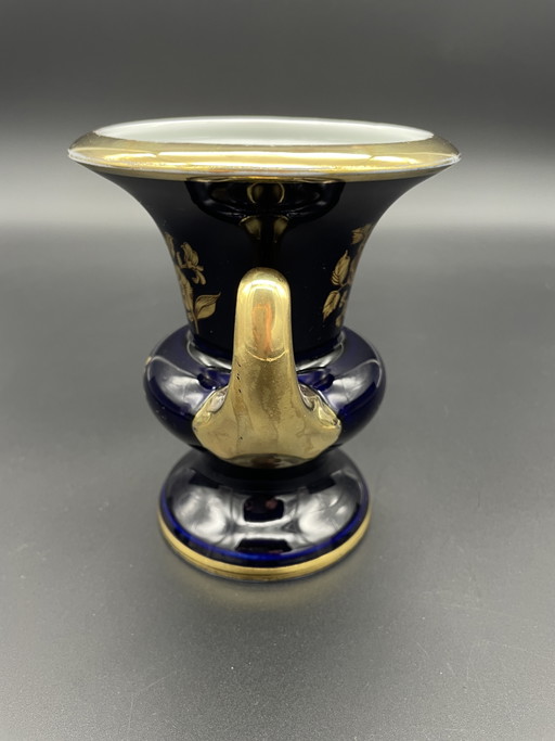Royal Porzellan Bavaria KPM Handled Vase Real Cobalt Gold Decor 13.5 cm – vazen, Porcelain (photo 2 of 10)