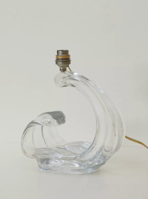 Base per lampada in cristallo vintage della Maison Daum Francia, circa 1960