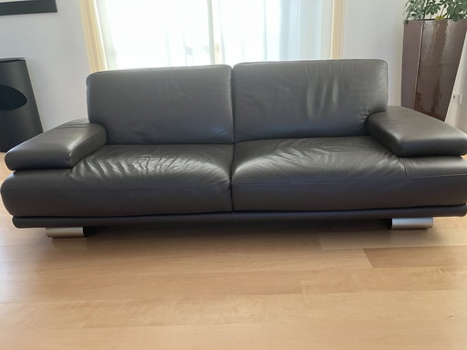 Natuzzi Canapé 3 places en cuir (2x)