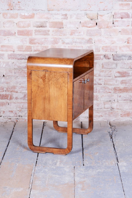 Gerestaureerde art-deco kast, walnoothout, fineer, gerestaureerde lak, Tsjechisch, jaren 1920 – Kasten, Wood (photo 4 of 13)