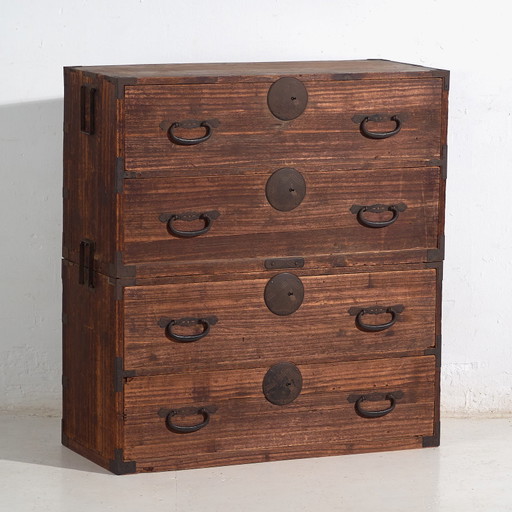 Ancienne Commode Tansu japonaise - Période Meiji / Taishō (env. ) #5
