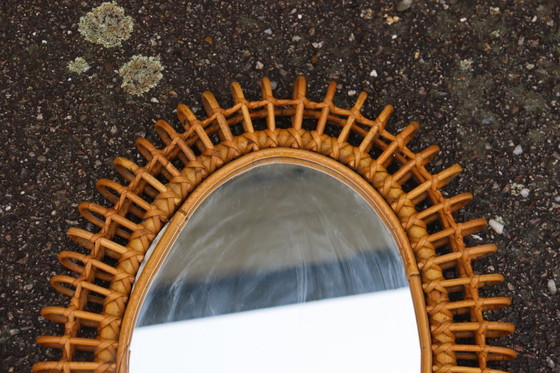Image 1 of Coppia di specchi in rattan di Franco Albini, Italia