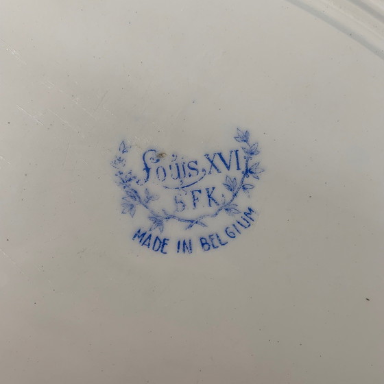 Image 1 of Plato ovalado antiguo Luis XVI, BFK, Bélgica