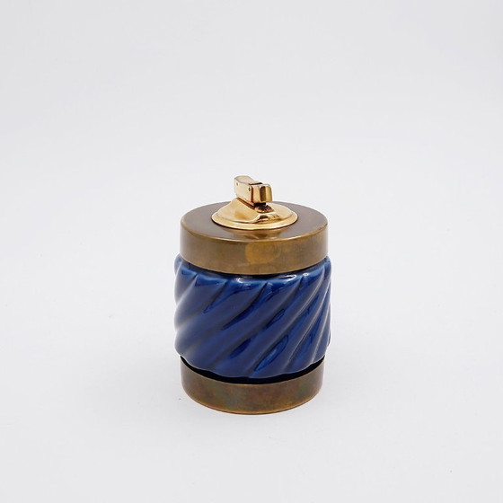 Image 1 of Ceramic and brass lighter by Tommaso Barbi, Italy, 1970s
