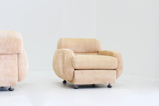 Ensemble de fauteuils italiens vintage 1970