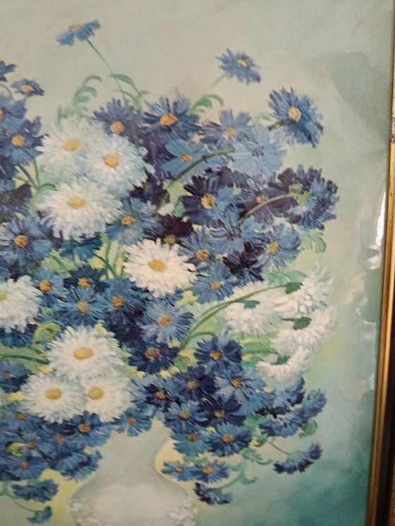 Image 1 of Blue Florals Art - Marion Rice - Firmato