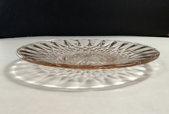 Image 1 of ciotola/piatto in vetro rosa chiaro