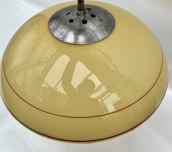 Image 1 of Plafonnier Art déco avec décor fumé (env. années 1930)