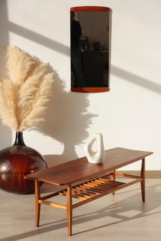 Image 1 of Vintage Everest Coffee Table in Walnut – "Surfboard" Style (1960s)